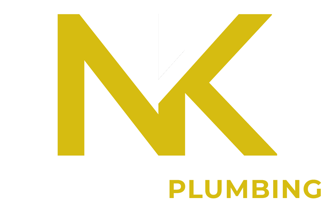 NK Baker Plumbing In Southampton Logo White Gold